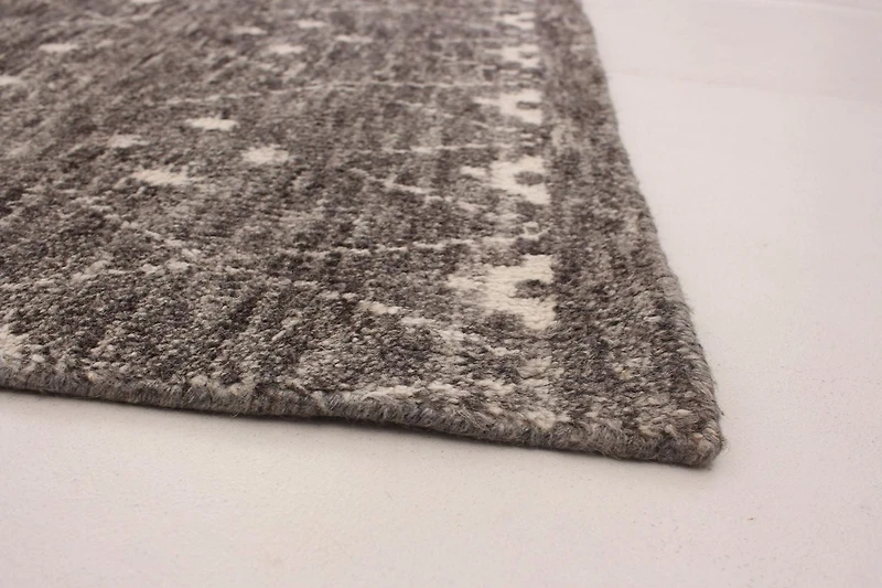 ECARPETGALLERY Tapis Noué à la Main pour Salon, Salle à Manger et Chambre à Coucher Marocain Collection Tangier 4'10" x 8'2" en Gris