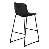 Monarch Specialties Office Chair, Bar Height, Standing, Computer Desk, Work, Pu Leather Look, Metal, Black, Contemporary, Modern