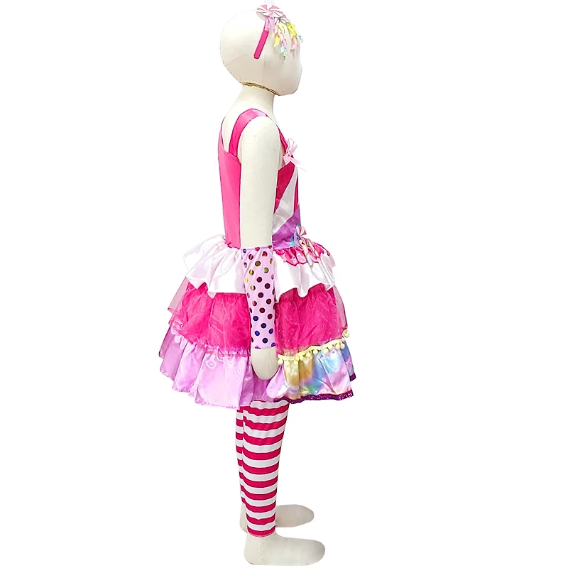 Candy Girl Halloween Costume for Kids Girls, Size L, Pink, by Way to Celebrate