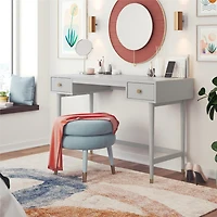 CosmoLiving by Cosmopolitan Elizabeth Desk, Dove Gray