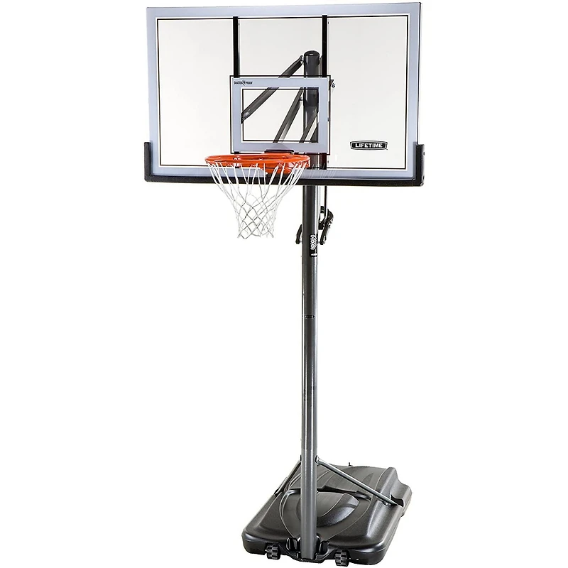 LIFETIME XL Portable Basketball Hoop with Pump Lift and 54" Inch Acrylic Backboard