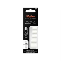 Sally Hansen - Salon Effects® Perfect Manicure™ ongles à coller modèle carré - inclut 24 faux ongles premium , une lime à ongles, un bâtonnet en bois, un tampon de préparation, des languettes adhésive Ongles prêts à porter premium