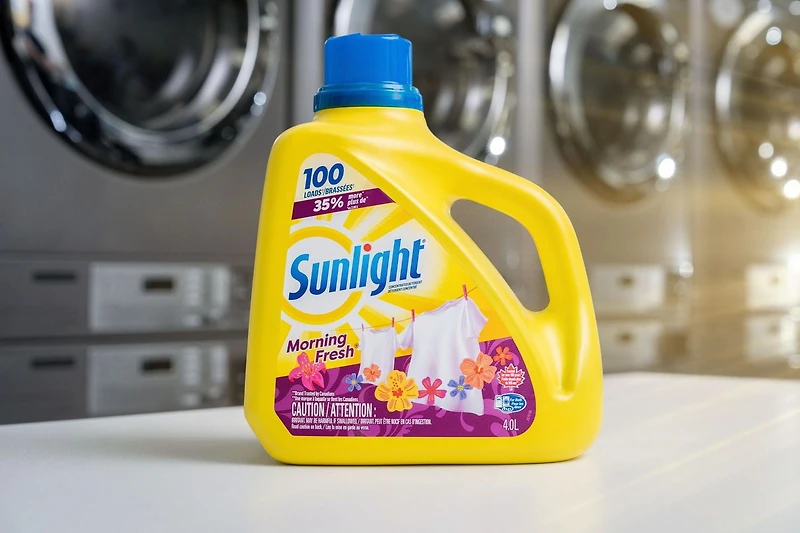 Sunlight frais du matin, détergent à lessive liquide concentré, 4,0 litres, 100 brassées 1 bouteille, 4,0 litres