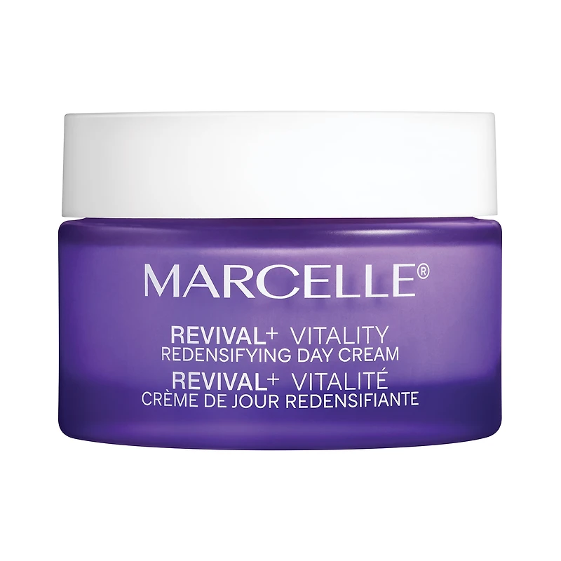 Marcelle Revival+ Vitality Redensifying Day Cream, 50 mL, Day cream hydrates, firms, targets menopause.