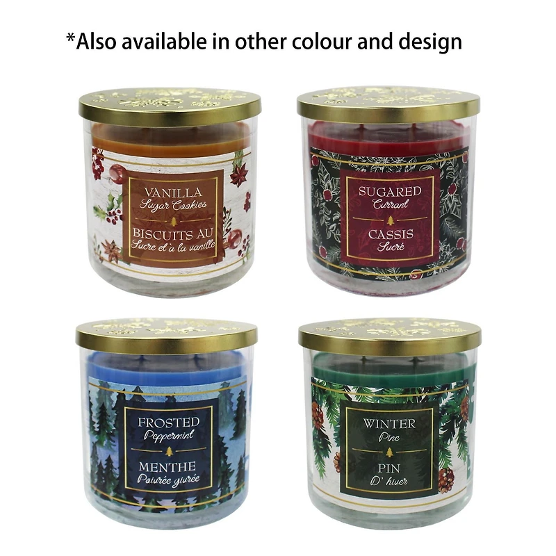 2-Wick 13.5oz Sugared Currant Scented Jar Candle with Metal Lid