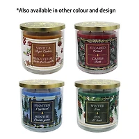 13.5oz - FROSTED PEPPERMINT Fragranced Candle with Metal Lid