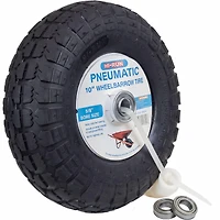 Hi-Run Stud Pneu 4.10/3.50-4 pour Brouette Assemblé Pneumatique avec Douille 5/8" Pré-monté