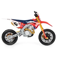 Supercross, Authentic Justin Hill 1:10 Scale Collector Die-Cast Motorcycle Replica with Display Stand