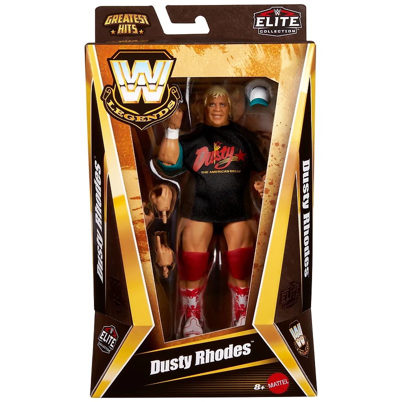 WWE Elite Legends Dusty Rhodes Action Figure & Accessories, Greatest Hits 6-inch Collectible Set
