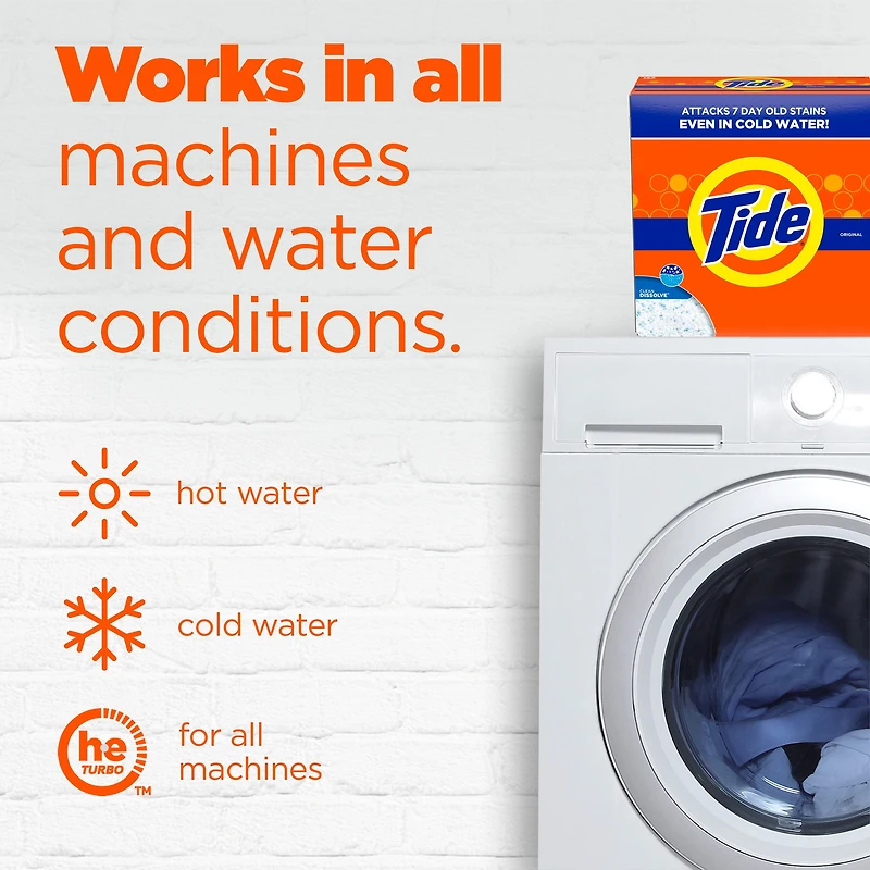 Tide Powder Laundry Detergent, Original Scent, 44 Loads, 1.4 kg, TIDE PWD HEC OS44LD