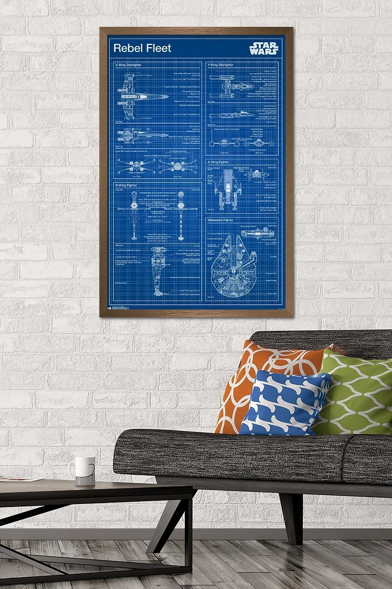 Star Wars: Saga - Rebel Blueprint Wall Poster
