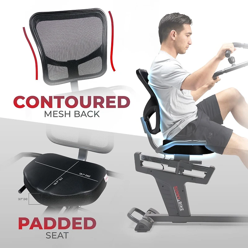 Sunny Health & Fitness Cross Trainer et Elliptique Incliné Élite avec Exercisers pour les Bras, Siège Facilement Ajustable, et Connectivité Bluetooth Améliorée avec l'Application Exclusive SunnyFit®,