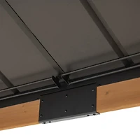 Abri de jardin carré en cèdre à toit rigide Home Trends, 3,3 m x 3,3 m, noir