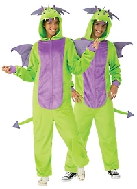 Costume Combinaison Dragon Vert pour adultes