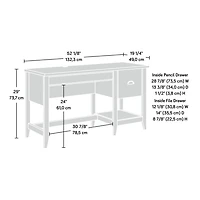 Sauder Summit Station Desk, Cinnamon Cherry, 435236