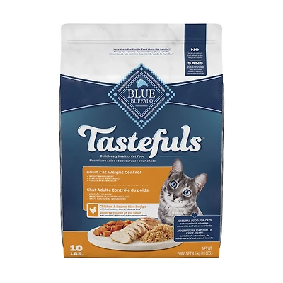 Nourriture sèche naturelle pour chats Blue Buffalo Tastefuls, contrôle du poids