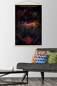 Netflix Stranger Things: Season 3 - Key Art Wall Poster, 22.375" x 34" Framed