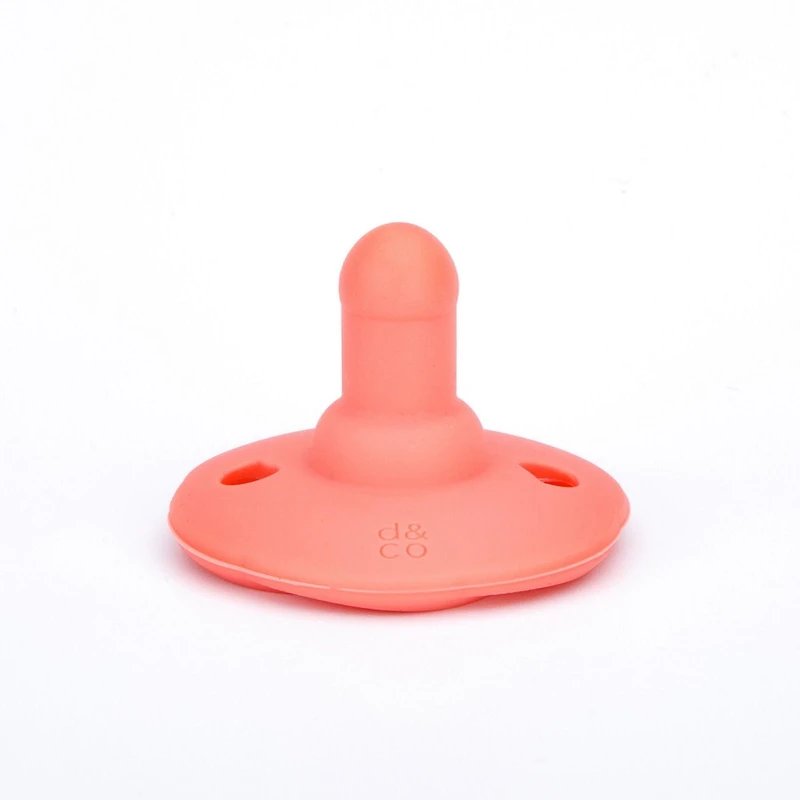 Doddle & Co - Bébé, nourrisson - Sucette en silicone Holland Pop - Étape 2 - Forme naturelle - Paquet de 2 - Pêche / Nuage 9
