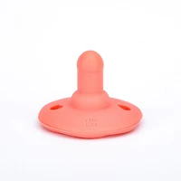 Doddle & Co - Bébé, nourrisson - Sucette en silicone Holland Pop - Étape 2 - Forme naturelle - Paquet de 2 - Pêche / Nuage 9