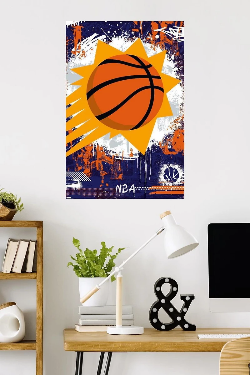 NBA Phoenix Suns - Maximalist Logo 23 Wall Poster, 22.375" x 34"