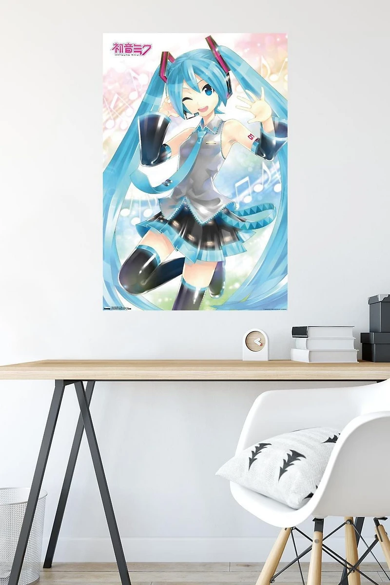 Hatsune Miku - Waving Wall Poster, 22.375" x 34"