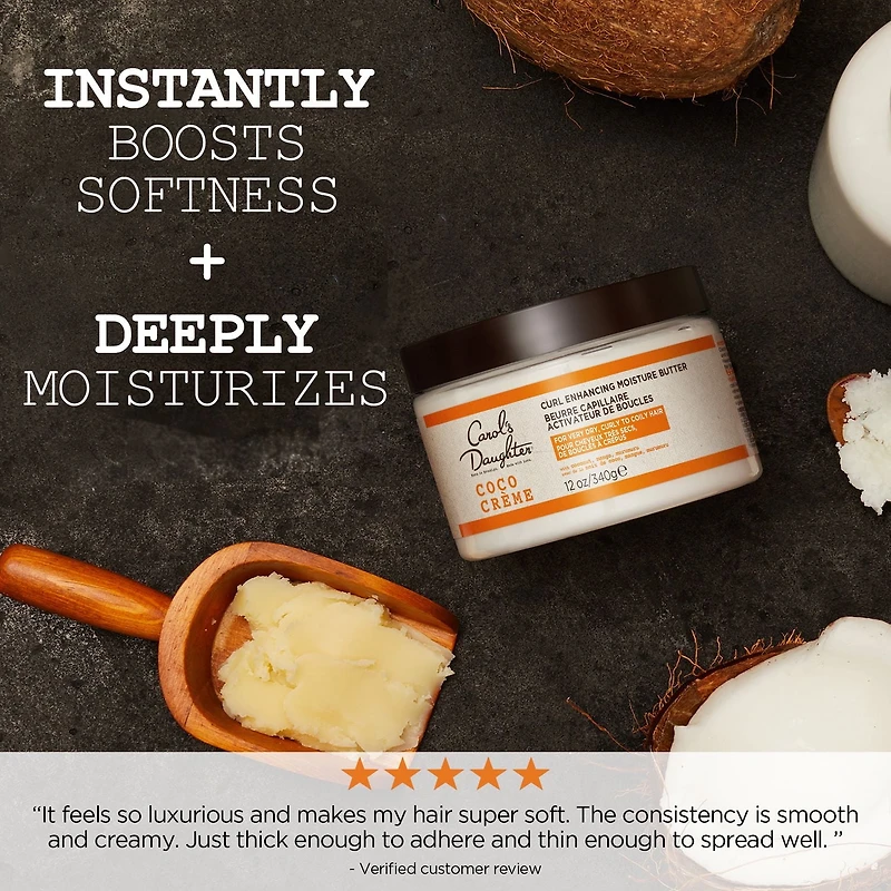 Carol's Daughter Coco Creme Velvet Cream Moisturizing Deep Conditioning Treatment Hair Mask with Coconut oil & Mango Butter, 12 oz, Deep Conditioning Treatment