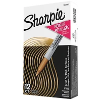 Marqueurs permanents métalliques Sharpie, pointe fine, or