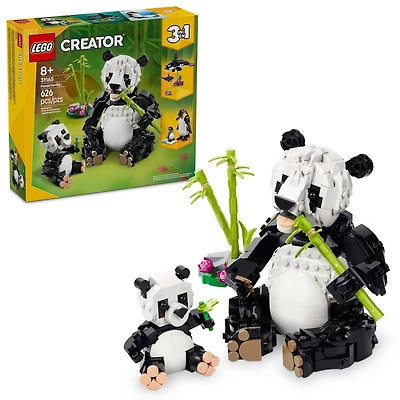 LEGO Creator Les animaux sauvages : la famille de pandas 31165 Ensemble de construction (626 pièces)