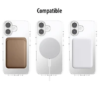 onn. Étui transparent à coque dure pour téléphone iPhone 16 Plus, compatible avec Magsafe, résistant aux rayures Résistant avec une protection contre les chutes de 1,8 m (6 pi)
