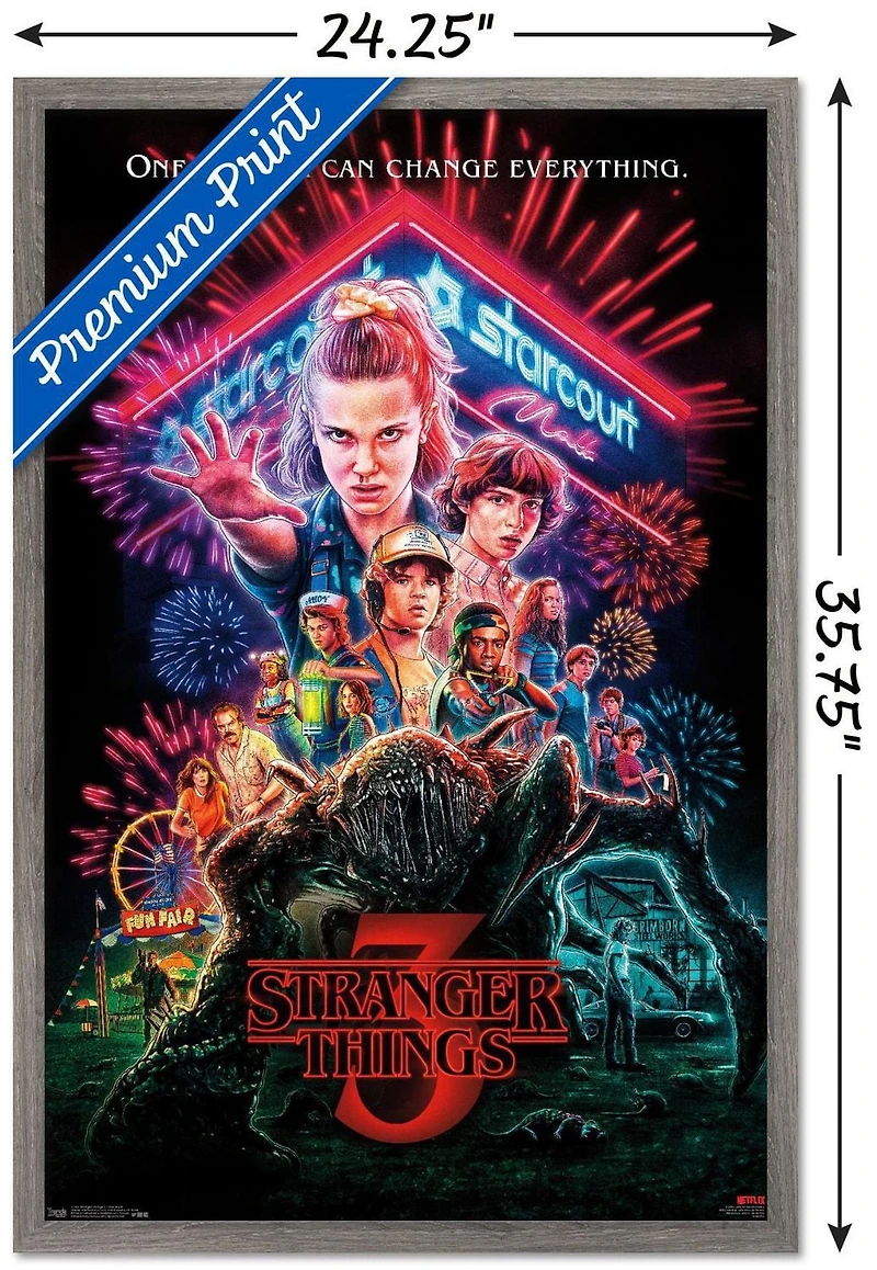 Netflix Stranger Things: Season 3 - One Sheet Wall Poster, 22.375" x 34"