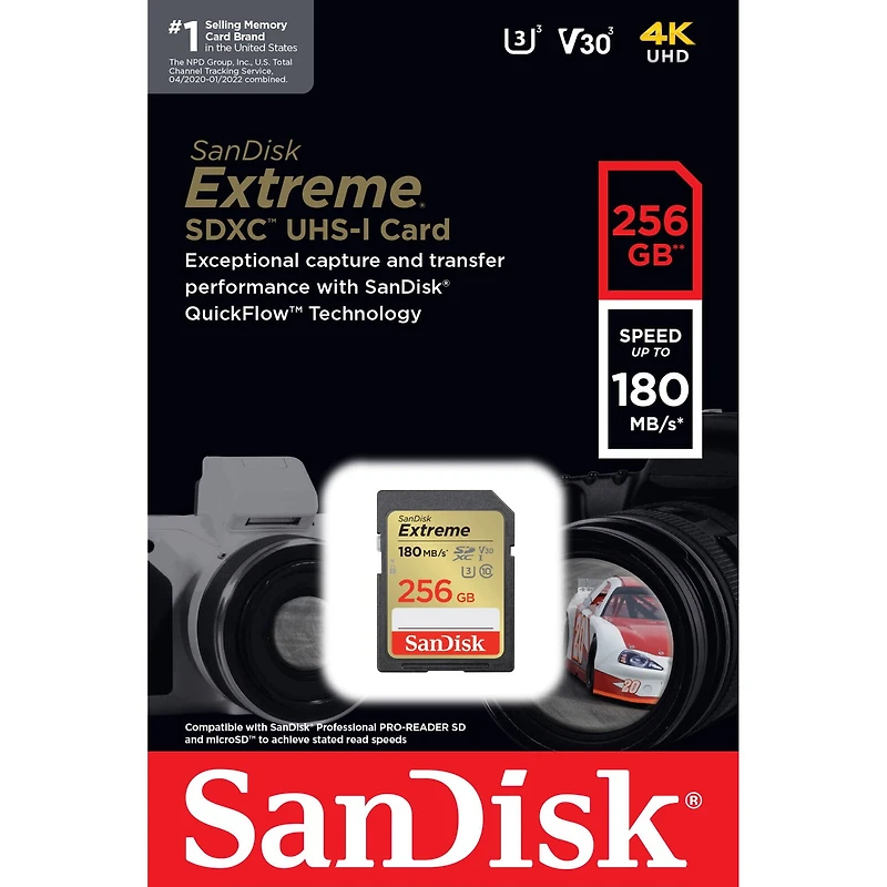 SanDisk 256Gb Extreme SDXC UHS-I Memory Card