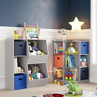 RiverRidge® Home 6-Cubby, 3-Shelf Corner Cabinet in White for Kids