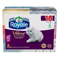 Royale Velour Facial Tissue, 18 Flat Boxes, 88 Tissues per box