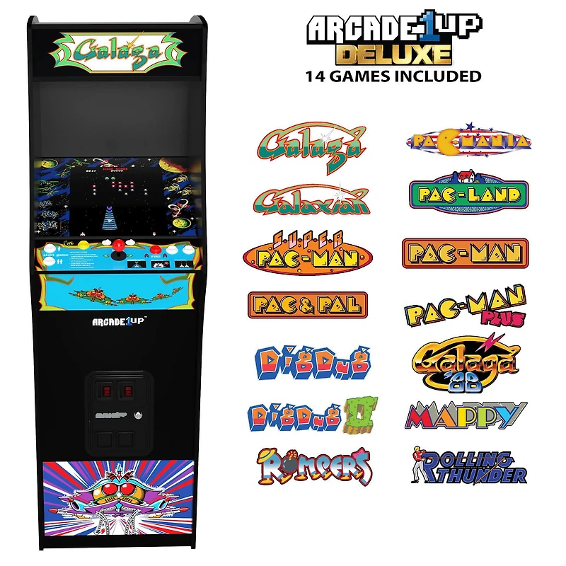 Arcade1UP GALAGA Deluxe Arcade Machine 14 jeux en 1