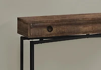 Monarch Specialties Table D'appoint, Console, Entrée, Étroit, Sofa, Tiroir De Rangement, Salon, Chambre À Coucher, Métal, Stratifié, Brun, Noir, Contemporain, Moderne