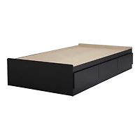 Lit matelot 3 tiroirs pour Enfants, fini Noir solide, collection Vito de Meubles South Shore