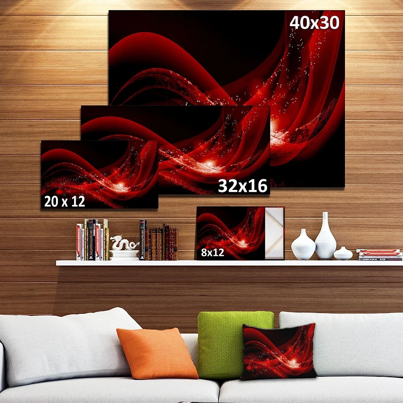 Designart Dark Red Vector Canvas Wall Art
