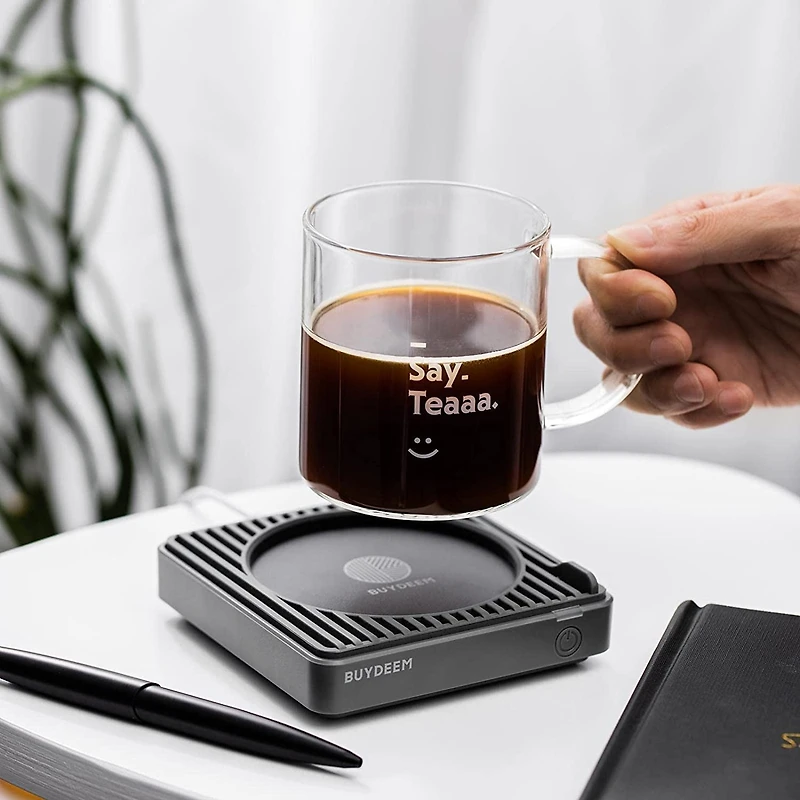BUYDEEM OA2001B1 Chauffe-tasse extra large, chauffe-tasse à une touche avec 2 réglages de température et arrêt automatique.