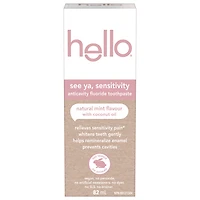 Dentifrice hello Adieu la sensibilité, Menthe naturelle, tube de 82 ml
