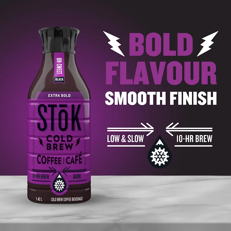 Stok Cold Brew Coffee, Black, Extra Bold