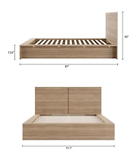 Nexera Lit Plate-forme James avec Tête de Lit