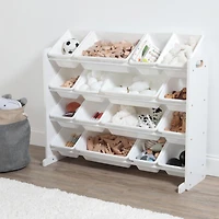 Humble Crew Tot Tutors SuperSized Toy Storage Organizer with 16 Storage Bins, Grey