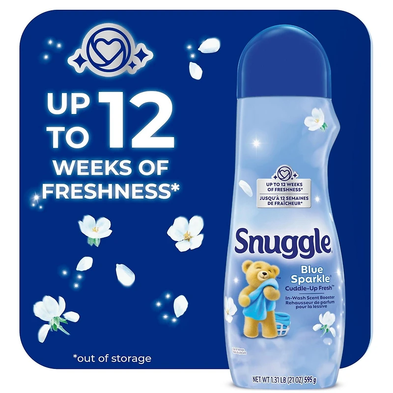 Snuggle Crystals Blue Sparkle Cuddle-Up Fresh 595g Scent Booster, 1 bottle, 595g