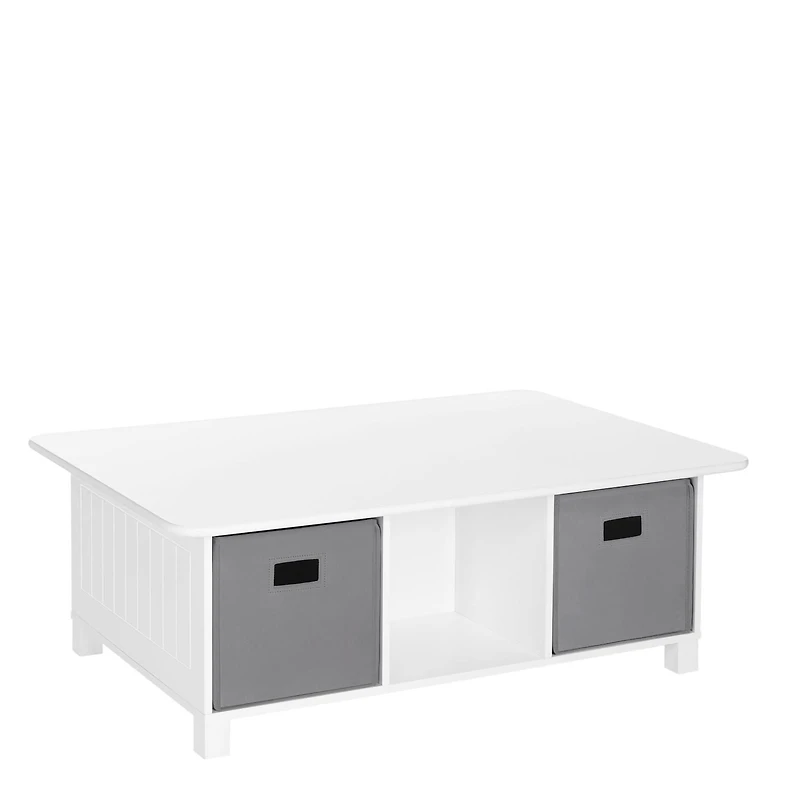 Maison RiverRidge® Table d'activités pour enfant avec 6 casiers de rangement blanc avec bacs 2 pièces