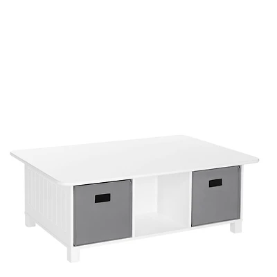Maison RiverRidge® Table d'activités pour enfant avec 6 casiers de rangement blanc avec bacs 2 pièces