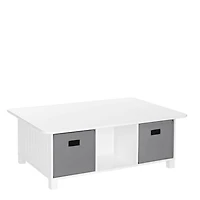 Maison RiverRidge® Table d'activités pour enfant avec 6 casiers de rangement blanc avec bacs 2 pièces