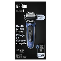 Rasoir électrique Braun pour hommes, Series 6 6120s, rasage sur peau sèche et mouillée, modes de rasage turbo et en douceur, rasoir à grille, conçu en Allemagne, avec tondeuse de précision e 1CT