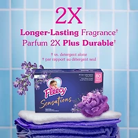 Fleecy Sensations Dryer Sheets, Lavender Scent, 80 Sheets