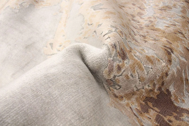 ECARPETGALLERY Tapis Métier Main pour Salon, Salle à Manger et Chambre à Coucher <br>Texturé Collection Galleria 5'3" x 7'6" en Gris