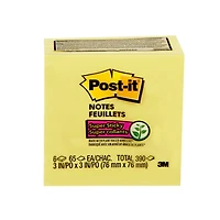 Feuillets auto-collants 654-6SSCY-C Post-it® 76mm x 76mm (3po x 3po)